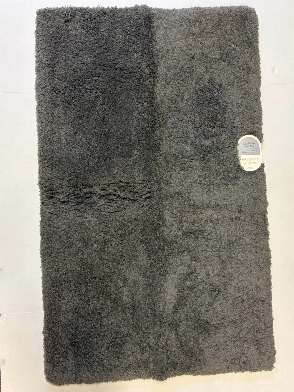 Threshold Spa Plush Bath Rug Gray Eclipse 24x40 New with Tags